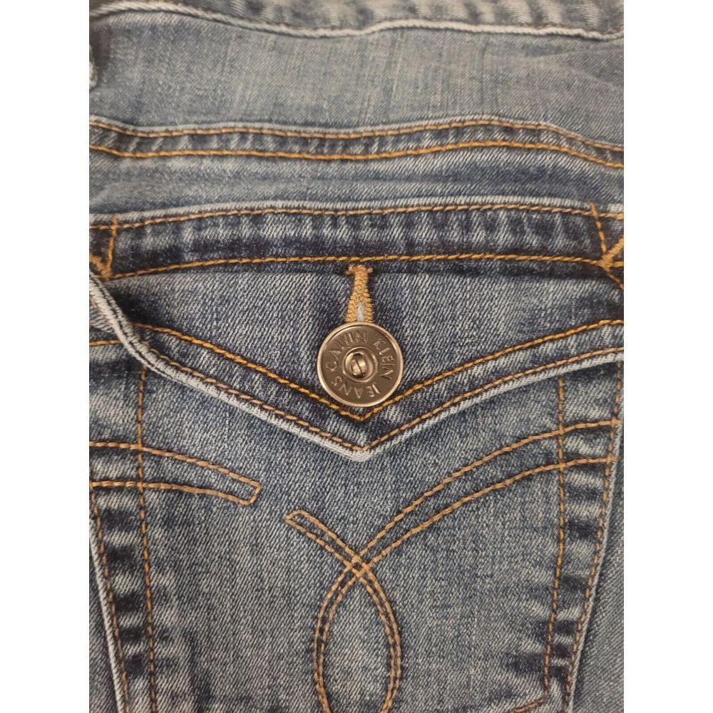 Calvin Klein Womens 30/10 Lean Boot Cut Dark Wash Denim‎ Blue Jeans - Picture 2 of 6
